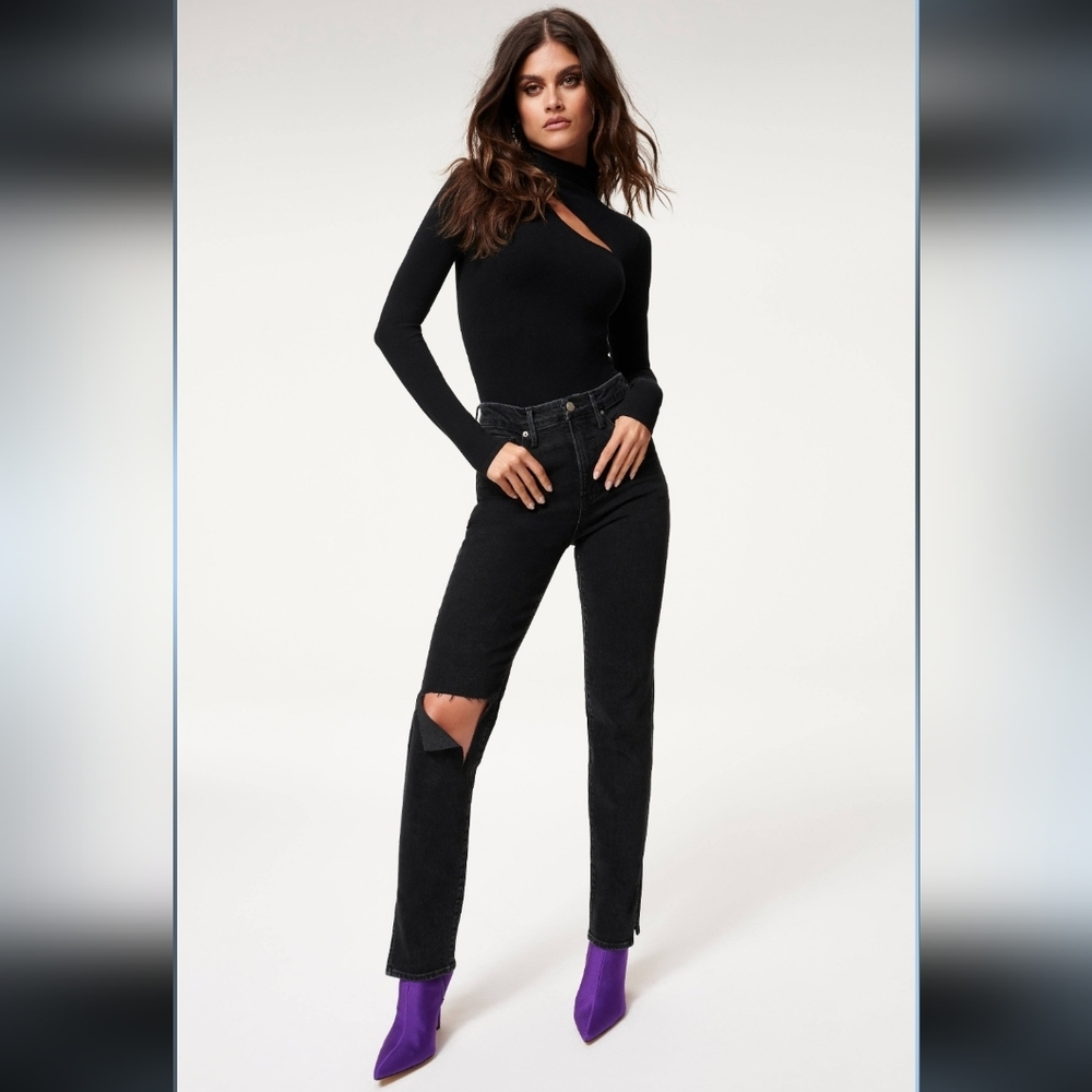 Good American Good Boy Straight Jean - Black270 - Sz 4 - NWT